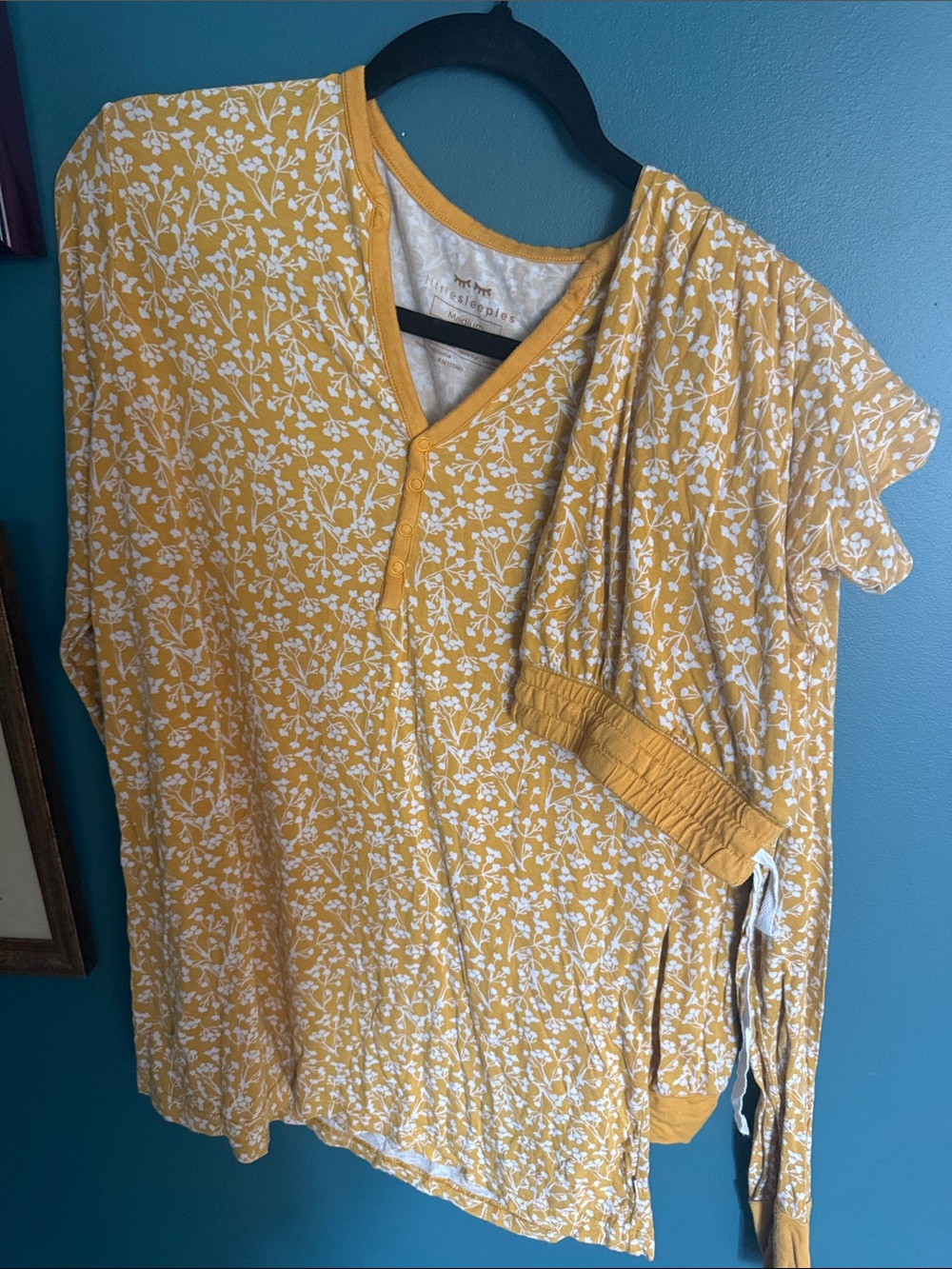 Little Sleepies Yellow Floral pajama set